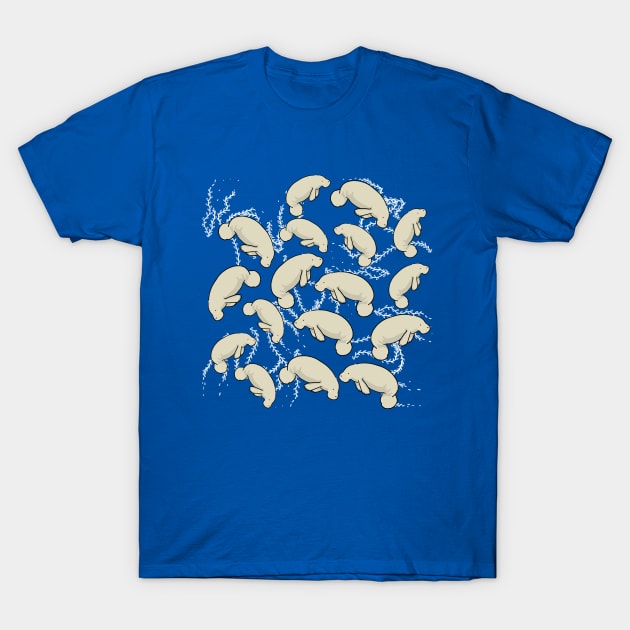 Lamentino the manatee pattern - lots and lots of manatees T-Shirt by tostoini